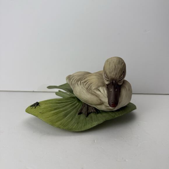 VTG Boehm cygnet/BABY SWAN 3.5"T fine porcelain cygnus olor bird figurine 400-13 - Picture 1 of 8